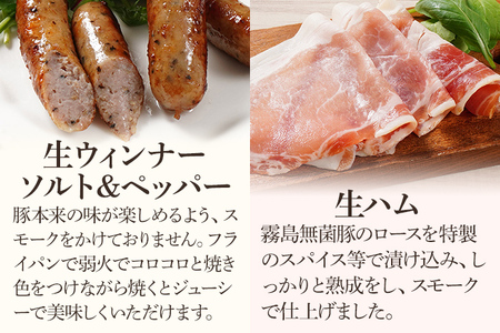 とり生ハム 生ソーセージ 生ベーコン ハンバーグのセット（Fセット） 生ハム 生ウィンナー ベーコン ハンバーグ 手作り うえすたん セット 詰め合わせ 福岡県 志免町