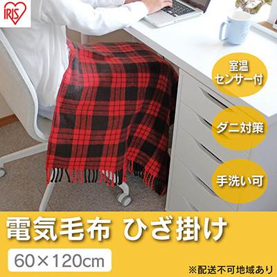 ふるさと納税 大河原町 電気毛布 ブランケット ひざ掛け120×60cm EBK-1206-ZRレッド[53750495]