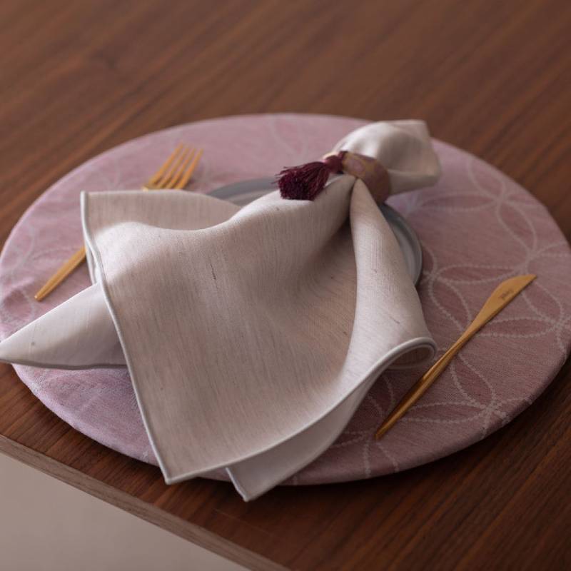 丸形ランチョンマット Azulejo Round Luncheon mat／アズレージョ プレイスマットなし プラム【大阪 泉佐野 大阪府 泉佐野市】