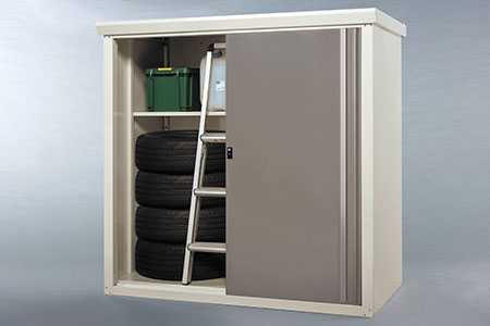 [グリーンライフ] 倉庫や物置（収納庫）として便利 daSeele ダシーレ 1515（チタングレー）ファミリー物置き 吊り戸式 屋外 大型 中型 おしゃれ 小屋 庭 ストックルーム ストレージ ウェ