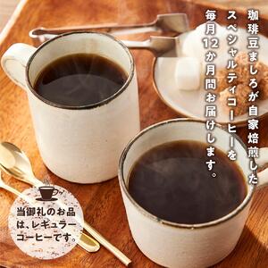 【12か月定期便 向島の珈琲豆焙煎所】スペシャルティコーヒー詰め合わせ
