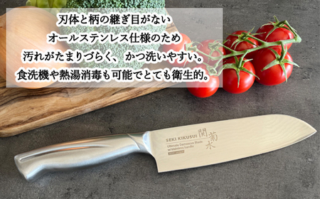 オールステンレスダマスカス三徳包丁　H30-54