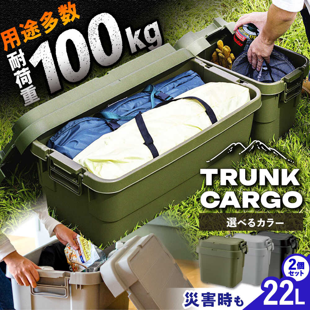 【ふるさと納税】【選べる3色】トランクカーゴ SSサイズ 2個組 / キャンプ ボックス 収納 ケース 収納ケース 収納ボックス バーベキュー BBQ 道具箱 レジャー ギア キャンプ用品 防災 アウトドア /恵那市/東谷株式会社[AUAD025]