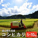 【ふるさと納税】令和6年産 富山県氷見産 コシヒカリ 数量 ・ 種類が 選べる 5kg or 10kg 玄米 3分づき 5分づき 白米 無洗米 | 富山県 氷見市 米 こしひかり