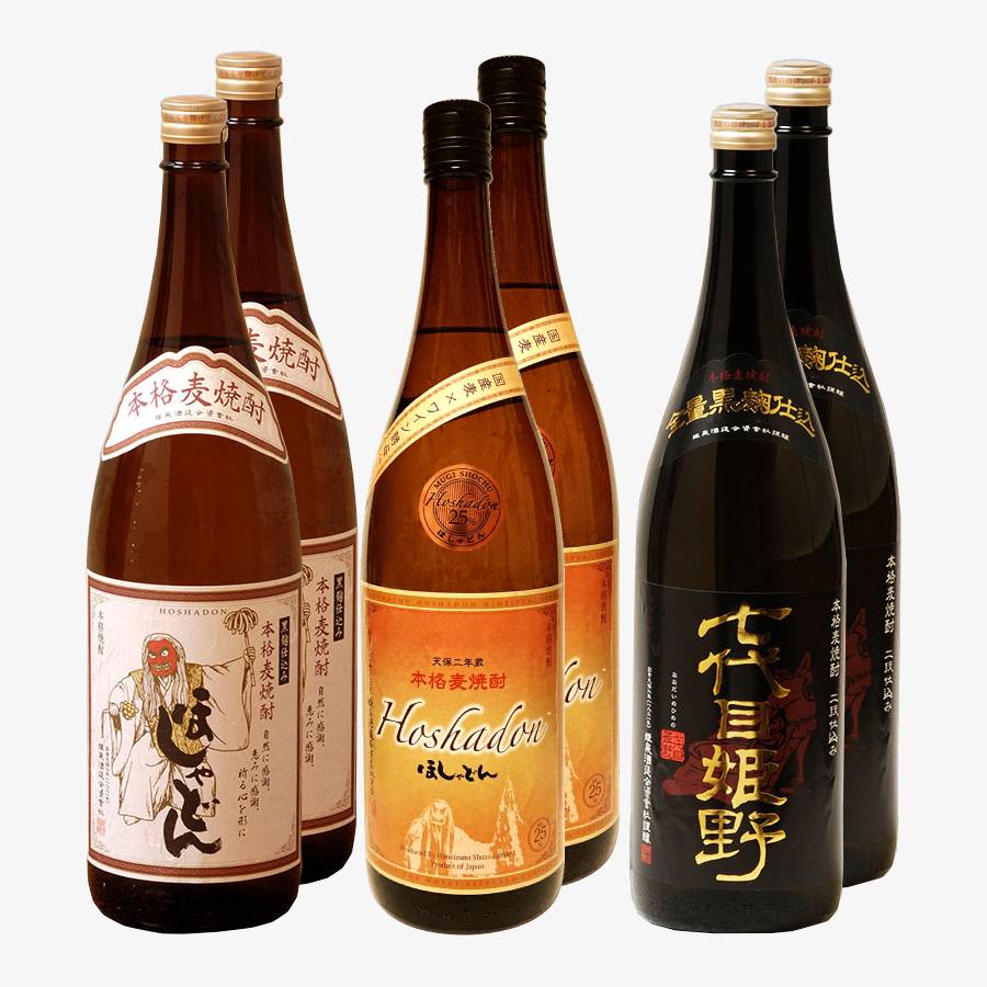 本格麦焼酎飲みくらべ3種　1800ml×6本セット　H6