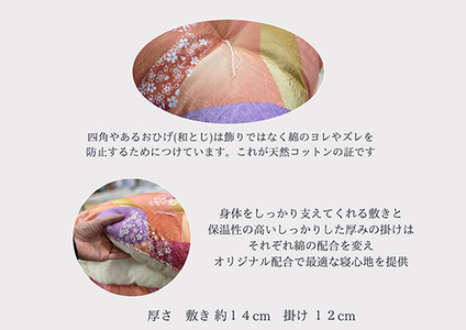 ふとん 打ち直し シングルサイズ 洋柄 さくらリズム柄 2枚組 【CW131W】 布団