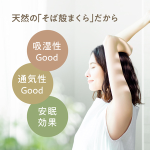 県内産そば殻使用　そば枕プレミアム ブルー 055-001-BL
