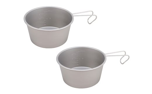 チタンシェラカップ480ml × 2個 【アウトドア食器 キャンプ用食器 BBQ】 FC015397