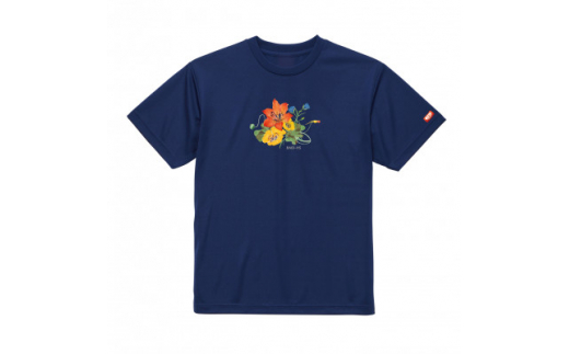 JTTA公認　卓球ユニフォーム＜男女兼用(ドライ):Sサイズ＞フラワー　インディゴ【1518838】