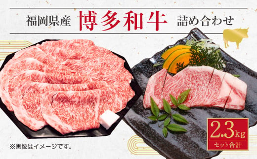 
博多 和牛 サーロイン ステーキ & 薄切り肉 詰め合わせ 計2.3kg
