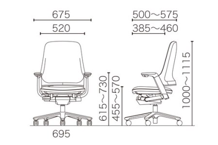 イトーキ『LEONIS（レオニスチェア）』5本脚 ナイロン双輪キャスタータイプ 革張り：ブラック （KJ-215LMZ9T1F）【EI027U1】