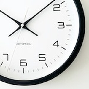KATOMOKU muku clock 木製掛け時計（ブラック）km-94BK