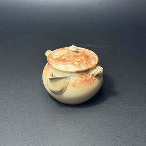 仁　14号綱耳付藻掛宝瓶（木）1－183｜陶器 やきもの 焼き物 手作り 谷川仁 職人 伝統工芸品 急須 常滑焼愛知県 常滑市