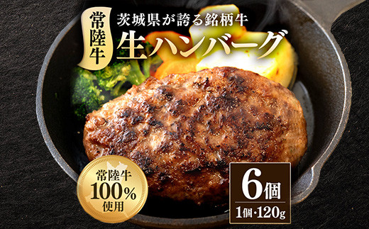 
                  生ハンバーグ120g×6個 常陸牛 100％ 512
                