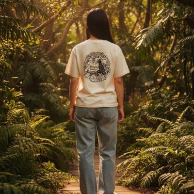 やんばるの自然を纏う オリジナルデザインTシャツ(アイボリーホワイト/XLサイズ)【1732931】