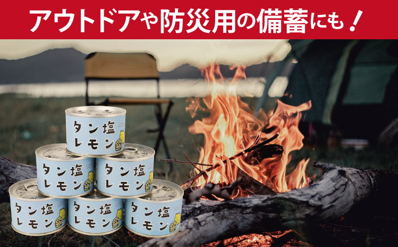 タン塩レモン缶詰 6缶セット【豚タン 豚たん おかず おつまみ 防災 備蓄 非常食 防災缶 長期保存】 010B1812