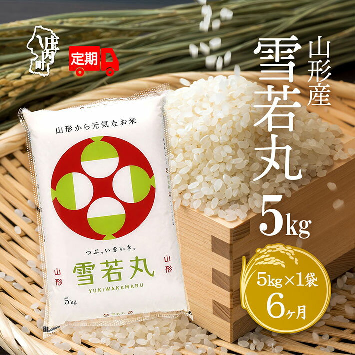 【ふるさと納税】＜10月中旬発送＞山形米6か月定期便！雪若丸 5kg（入金期限：2025.9.25） ふるさと納税 米 定期便 山形県 新米受付 新米