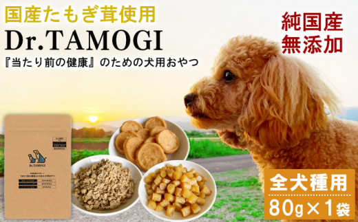 犬用おやつ 「Dr.TAMOGI(トリーツ) 80g×1袋」 無添加 純国産 【お届け時期：入金確認後20日前後】 ドッグフード たもぎ茸 たもぎ エルゴチエネイン 犬のおやつ 犬用 オヤツ ペットフード いぬ