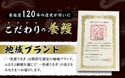 【定期便】一色産うなぎ　無頭　長蒲焼4尾（640g）×3回・I062-75