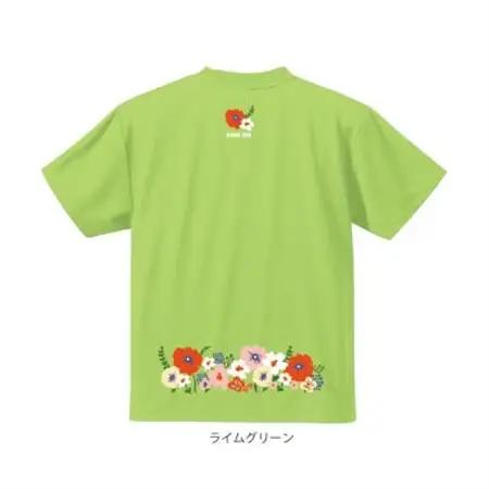 JTTA公認　卓球ユニフォーム【男女兼用(ドライ):150サイズ】フラワー2　ライムグリーン【1671191】