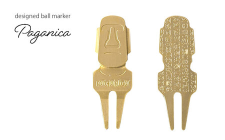 グリーンフォーク MOAI FORK Brass Ver.  【PAGAINCA TOOLS】 瑞浪市 / ジオニック ゴルフ ギフト 高級[AZBQ146]