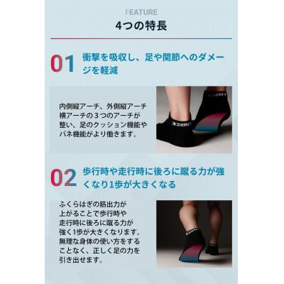 ふるさと納税 大和高田市 デリットテック バランスソックス(ブラック)25〜27cm ゴルフ/マラソン/姿勢/パフォーマンス |  | 02