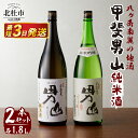 【ふるさと納税】 酒 地酒 日本酒 純米酒 甲斐男山 一升瓶 1800ml 2本セット 飲み比べ ギフト 贈り物 家飲み 純米 セット 贈答 送料無料