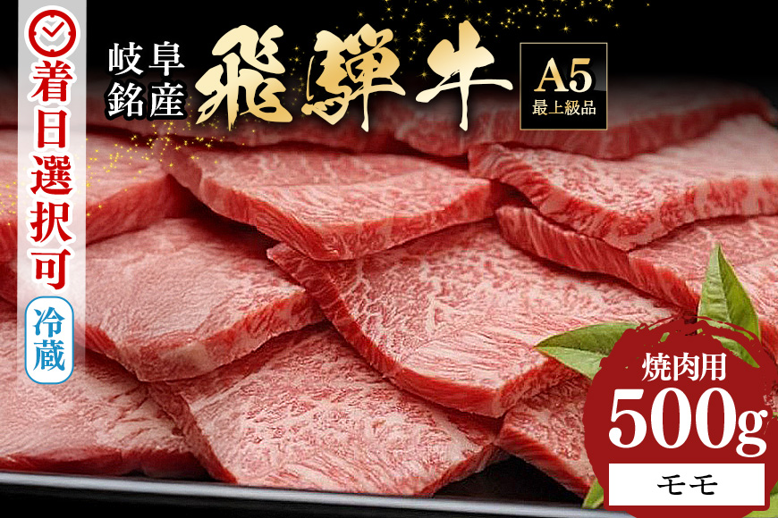 【冷蔵配送】飛騨牛 焼肉用モモ 500g 和牛 お肉 牛肉 A5 焼肉 焼き肉 バーベキュー BBQ キャンプ アウトドア