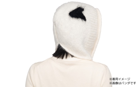 フワフワニット耳付きフード (種類：グレー猫)