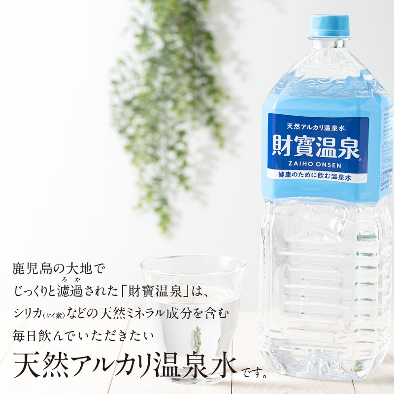 C3-22133／【3回定期】天然アルカリ温泉水　財寶温泉　2L×12本