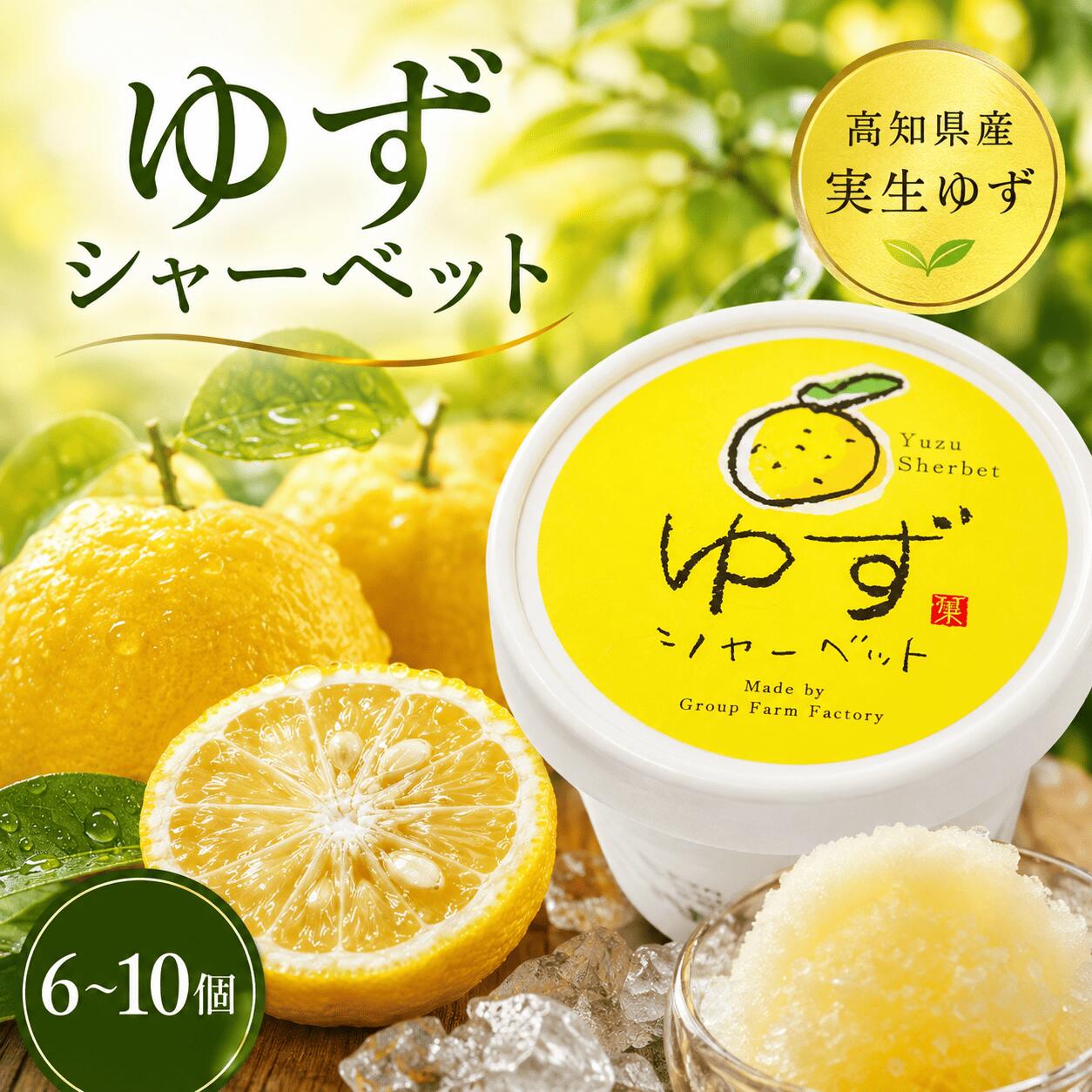 【ふるさと納税】 【選べる容量】 ゆず シャーベット 100ml× 6個 ～ 10個 定期便 3回 6回 12回 アイスクリーム シャーベットアイス 人気 柚子 ユズ ゆずアイス お菓子 洋菓子 スイーツ 詰め合わせ 贈り物 贈答 冷凍 ギフト プレゼント ロングセラー リピート 安芸市 高知県