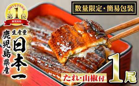 【0064323a】＜数量限定・宅配袋発送＞東串良町のうなぎ蒲焼(無頭)(1尾・約150g・タレ、山椒付) うなぎ 高級 ウナギ 鰻 国産 蒲焼 蒲焼き たれ 鹿児島 ふるさと お試し 【アクアおおすみ】