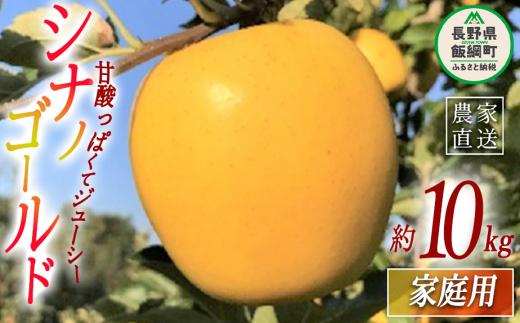 りんご シナノゴールド 家庭用 10kg ファームトヤ 沖縄県への配送不可 2024年11月中旬頃から2024年12月下旬頃まで順次発送予定 令和6年度収穫分 信州 果物 フルーツ リンゴ 林檎 長野 23500円 予約 農家直送 長野県 飯綱町 [1145]