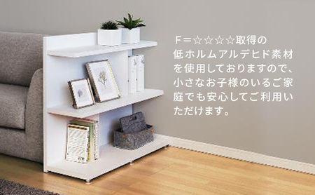 壁面収納 ロータイプ FLO8090 WW（ホワイトウッド）家具 ラック シェルフ 本棚 オープンラック 壁付け本棚 壁面収納 棚 見せる収納 収納ラック 木製 静岡 島田市