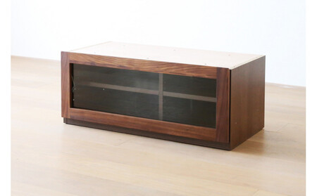 【開梱設置】高野木工 ASTER SET4 アスター 120TV天板 + 90TVガラス扉 + 30TVチェスト ウォルナット【10年保証】