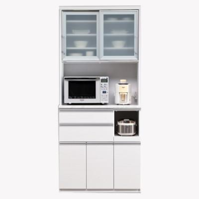 ふるさと納税 大川市 ルシエル 幅90cm キッチンボード食器棚&レンジ台 ホワイト キングウッド |  | 02