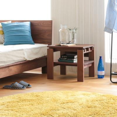 ふるさと納税 旭川市 旭川家具 MUKU工房オリジナル ノキ サイドテーブル ウォールナット_04911 |  | 01
