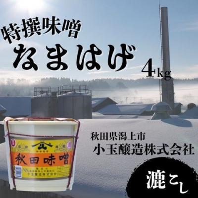 ふるさと納税 潟上市 特撰味噌なまはげ(こし)4kg ポリ樽入