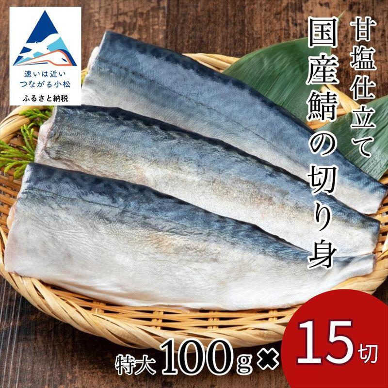 ふるさと納税 小松市 国産鯖の切り身(甘塩)  15切セット【カネナカ食品工業】