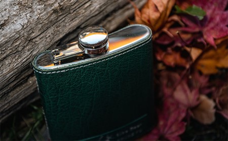 スキットル（ヒップフラスコ）200ml　漏斗付き キャメル