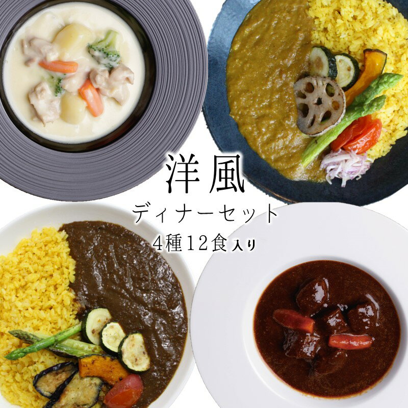 【ふるさと納税】洋風ディナーセット 薬膳カレー ビーフシチュー クリームシチュー 福岡県 飯塚市 福岡 飯塚 【B3-076】【1204レビューCP】