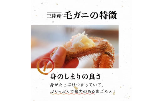 【令和9年発送】三陸産！活毛ガニ  800g相当×1杯【08】【2027年2月～4月発送】【配送日指定不可】