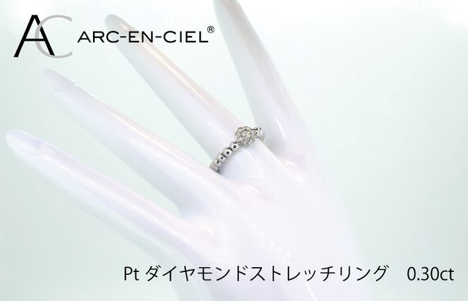 ARC-EN-CIEL プラチナ ダイヤリング（計0.3ct）【鑑別書付き ジュエリー プレゼント ギフト ファッション アクセサリー 贈り物 贈答 お祝い 記念日】 J027-3