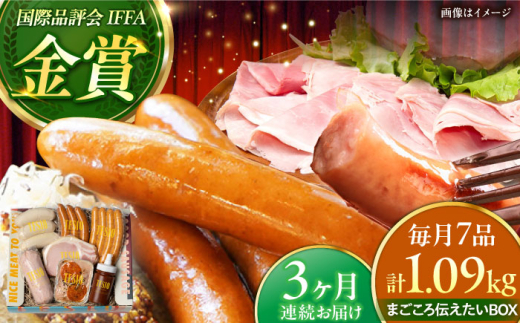 【全3回定期便】TESIOの自家製ハム＆ソーセージ 『まごころ伝えたいBOX』 豚肉 ハム ソーセージ 小分け 真空パック 父の日 沖縄市 / TESIO [BCAD013]