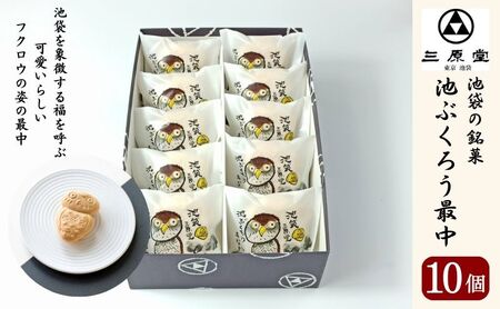 最中 池袋銘菓 池ぶくろう最中 つぶあん 和菓子 最中【10個】