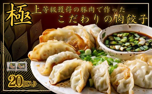 極上等級獲得の豚肉で作った拘りの肉餃子【希少豚！花咲豚スーパーナイン100％使用】：10個入× 2パック