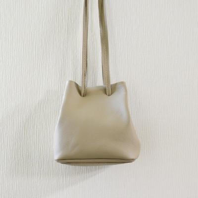 ふるさと納税 益子町 巾着バッグ(S)ベージュ