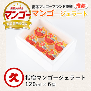 指宿マンゴーブランド協会 指宿マンゴージェラート120ml×6個 中園久太郎商店 IB016-012 アイス アイス