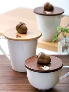 【貝・木象嵌】どんぐりのふた 食器 岩手県北上市 夢工房 C0598