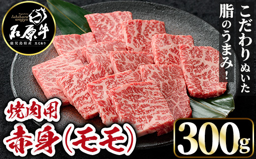 石原牛 赤身モモ 焼肉用(300g) 黒毛和牛 国産 九州産 鹿児島県産 牛肉 ブランド牛 焼肉 BBQ ヘルシー 和牛 赤身 モモ肉 健康志向 冷凍 贅沢 贅沢な一品 贈答用 ギフト用 【株式会社石原PRO】a-22-10-z